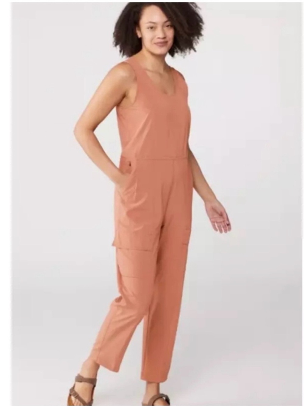REI Co-op Beyonder Jumpsuit Casual Tank Romper PlClay XS Gorpcore Outdoor Hiking